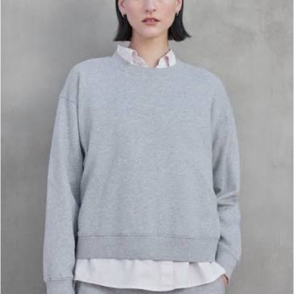 Velvet by Jenny Graham Ynez Gray Crewneck Sweatshirt